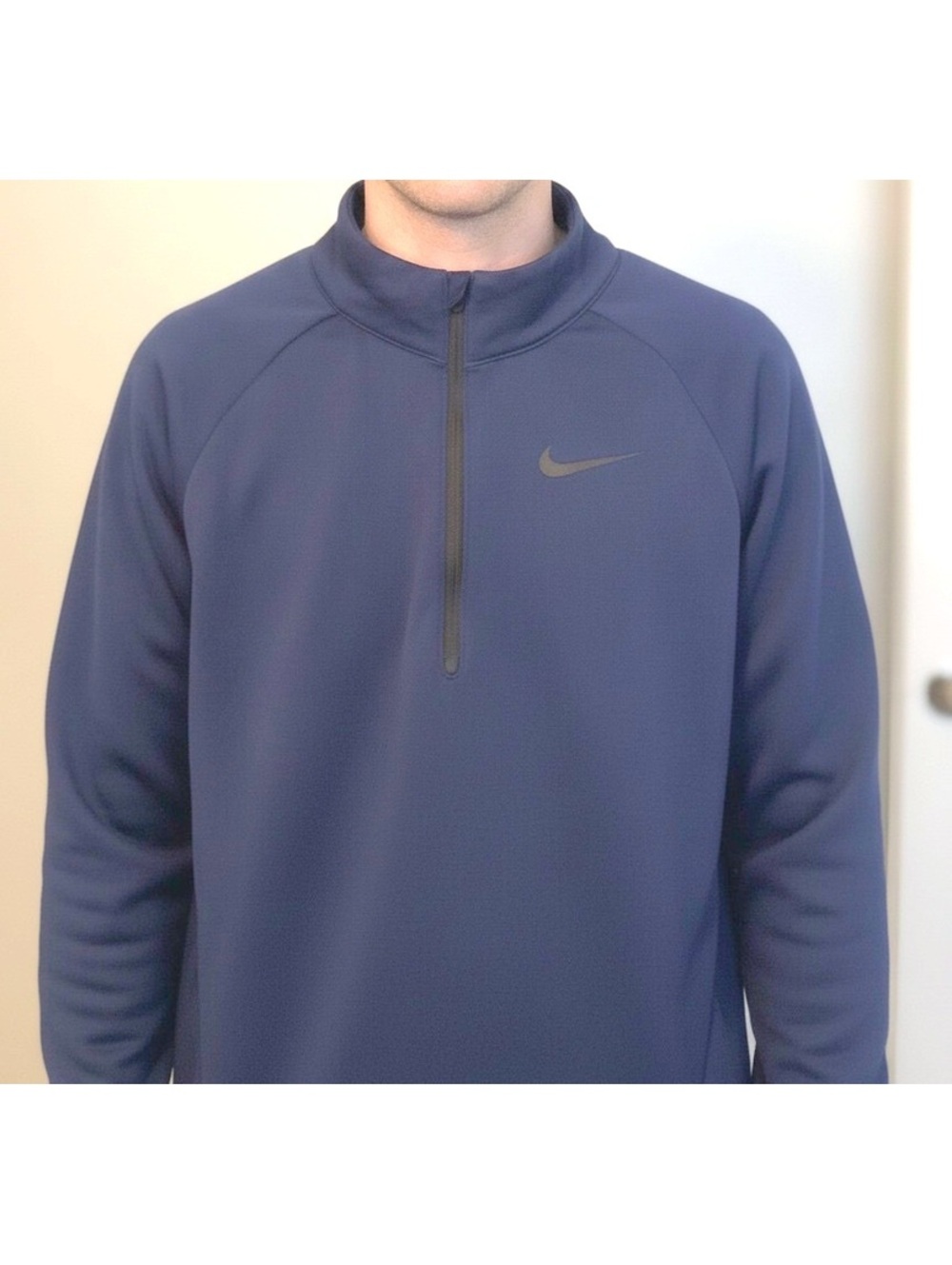 Nike Men's Dri-FIT Pullover Half-Zip Sweatshirt Navy Large